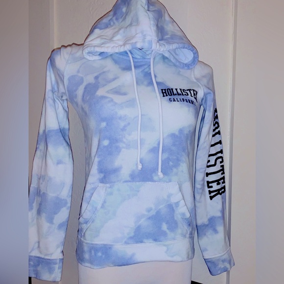Hollister Blue Tie-Dye Hoodie XXS - Picture 2 of 7